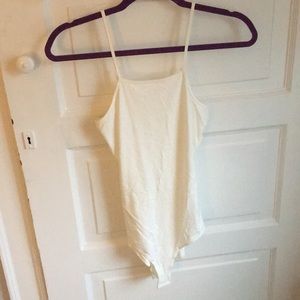 Plain white bodysuit